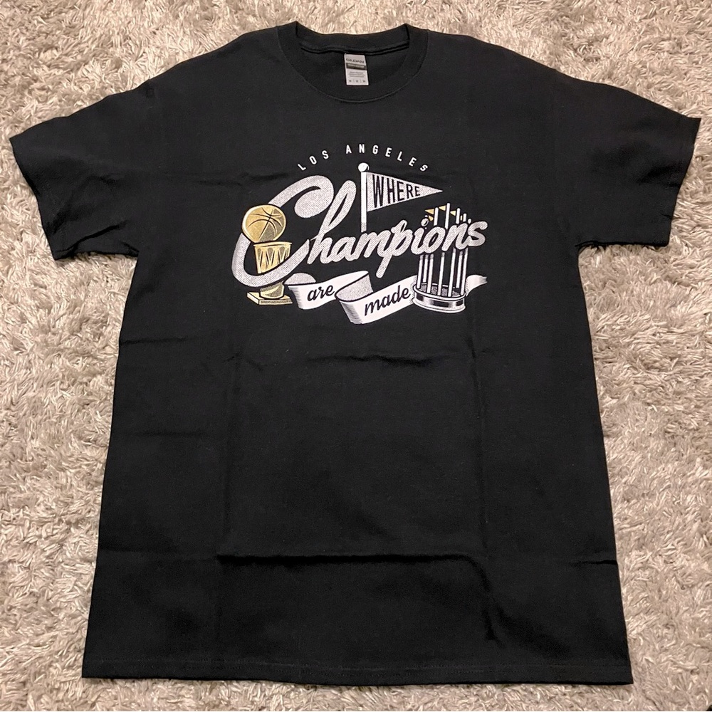 Gildan Los Angeles Basketball T-Shirt Where Champions Are Made